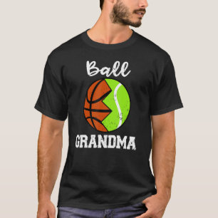 T-shirt Grand-mère de balle de basket-ball joueur de tenni