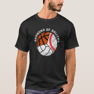 T-shirt Grand-Mère De Ballers De Baseball De Basket-Ball