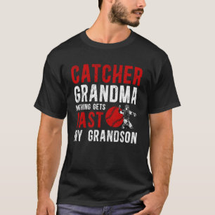 T-shirt Grand-mère de base-ball Catcher Grand-mère fière d