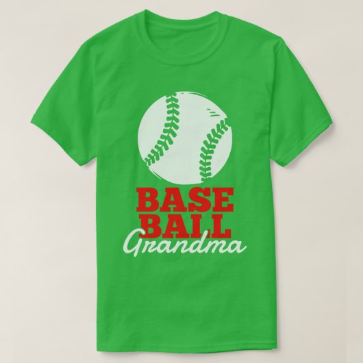 T-shirt Grand-mère de baseball (Design devant)