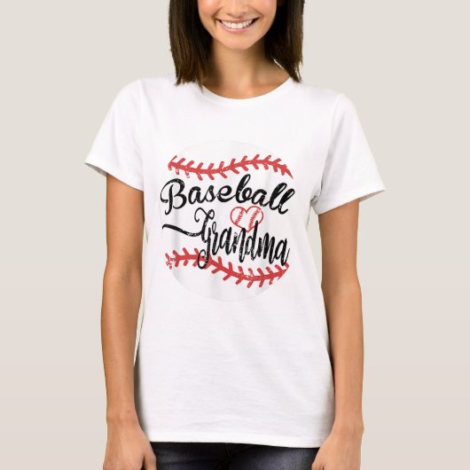 T-shirt Grand-mère de baseball fière (Devant)