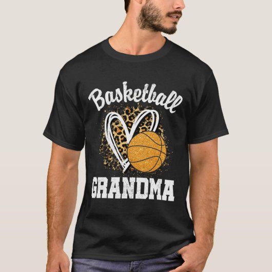 T-shirt Grand-mère de basket-ball Leopard Heart (Devant)