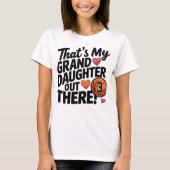 T-shirt Grand-mère de basket, ma petite-fille, coutume (Devant)