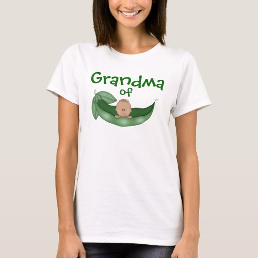 T-shirt Grand-mère de bébé garçon avec peau plus foncée (Devant)