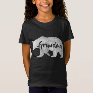 T-Shirt Grand-mère de femme ours en plein air Tee de famil