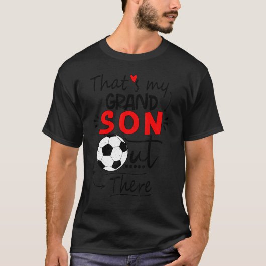 T-shirt Grand-mère de football, c'est mon petit-fils, là-b (Devant)