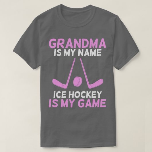 T-shirt Grand-mère de hockey sur glace Cadeau (Design devant)