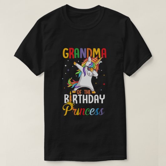 T-shirt Grand-Mère De La Fille D'Anniversaire Dabbing Unic (Design devant)