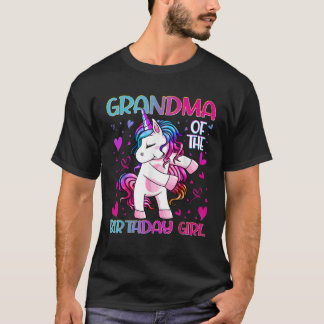 T-shirt Grand-mère de la fille d'anniversaire Flossing Uni
