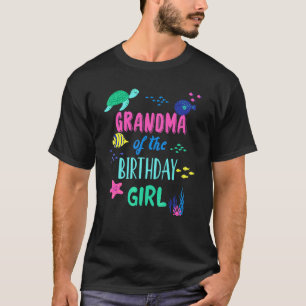 T-shirt Grand-Mère De La Fille D'Anniversaire Sous La Mer 