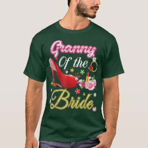 T-shirt Grand-mère de la mariée chaussure rose fleur de ma