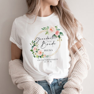 T-shirt Grand-Mère De La Mariée En Fleurs Rougies