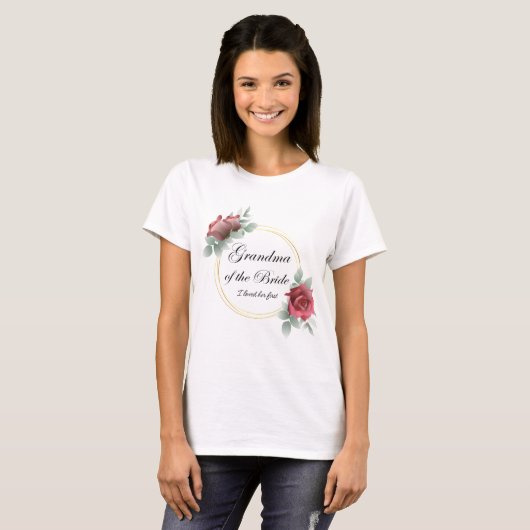 T-shirt Grand-mère de la mariée - Je l'ai aimée la premièr (Devant entier)