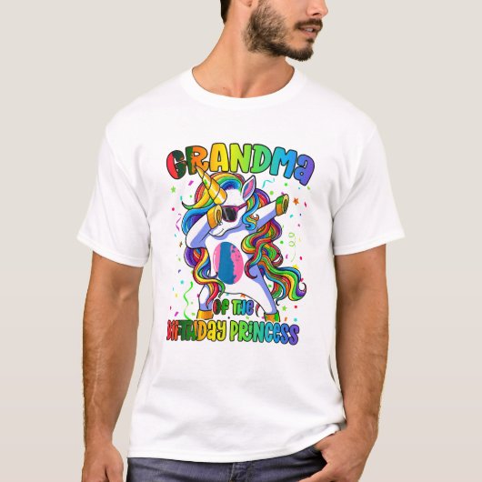 T-shirt Grand-mère de la princesse d'anniversaire (Devant)