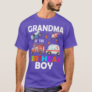 T-shirt Grand-Mère De L'Ambulance De Camion-Feu D'Annivers