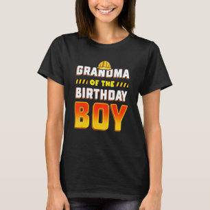 T-shirt Grand-Mère De L'Anniversaire Boy Construction Anni