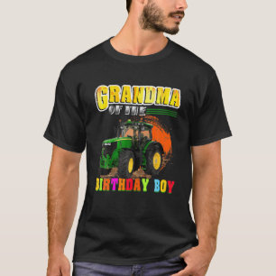T-shirt Grand-Mère De L'Anniversaire Boy Tractor Farm Part