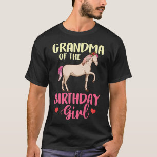 T-shirt Grand-Mère De L'Anniversaire Cheval Equestre