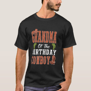 T-shirt Grand-Mère De L'Anniversaire Cowboy Occidental Ann