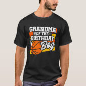 T-shirt Grand-mère de l'anniversaire du garçon de basket-b (Devant)