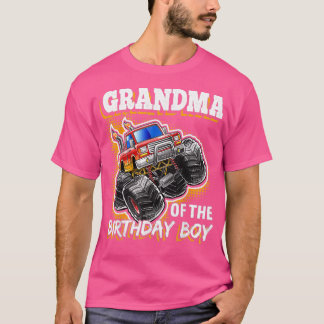 T-shirt Grand-mère de l'anniversaire Garçon Monster Camion