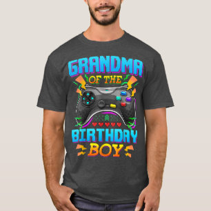 T-shirt Grand-Mère De L'Anniversaire Garçon Niveau Joueur
