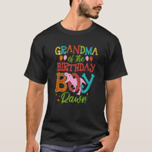 T-shirt Grand-Mère De L'Anniversaire Garçon Rawr Rex Dinos