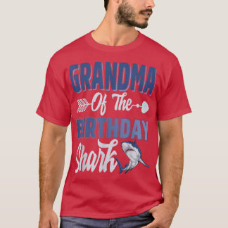 T-shirt Grand-Mère De L'Anniversaire Garçon Requin Océan C