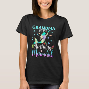 T-shirt Grand-Mère De L'Anniversaire Sirène Drôle Matching