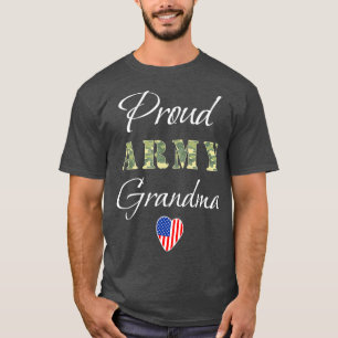 T-shirt Grand-mère de l'Armée Grand-fils Soldat Pour Fière
