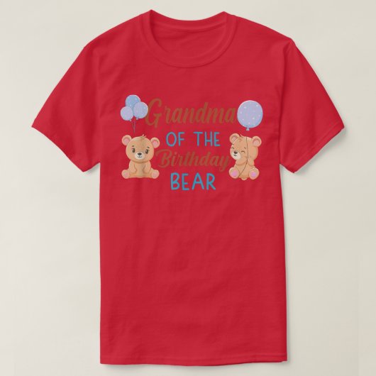 T-shirt Grand-mère de l'ours d'anniversaire 1er anniversai (Design devant)