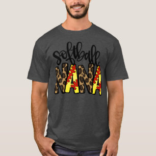 T-shirt Grand-mère de softball Nana Leopard