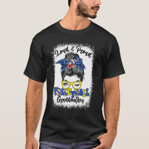 T-shirt Grand-Mère De Volley-Ball Loud Et Fière Messy Bun 