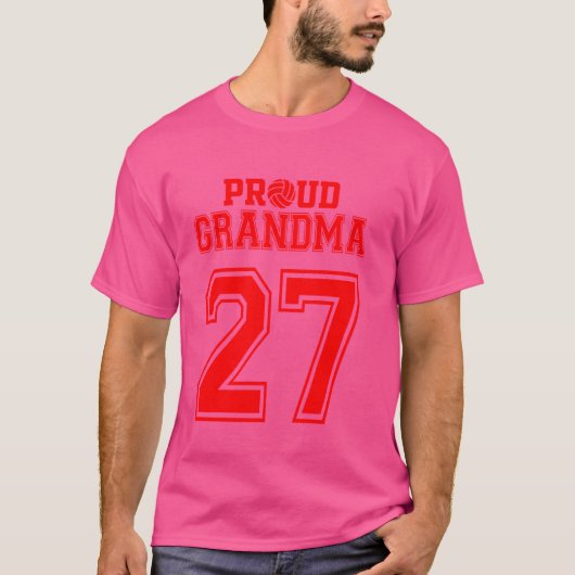 T-shirt Grand-mère de volley-ball numéro 27 R (Devant)