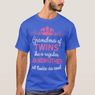 T-shirt Grand-mère des femmes Grossesse des jumeaux Anno
