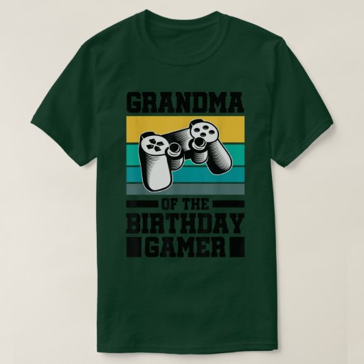 T-shirt Grand-Mère Des Jeux Vidéo De Joueur D'Anniversaire (Design devant)