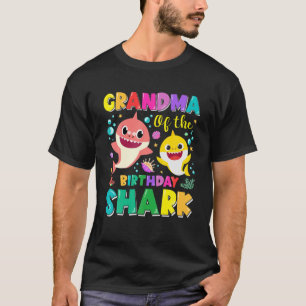 T-shirt Grand-Mère Des Requins D'Anniversaire Nana Gigi Co