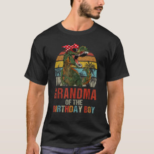 T-shirt Grand-Mère Dinosaure Du Garçon D'Anniversaire Qui