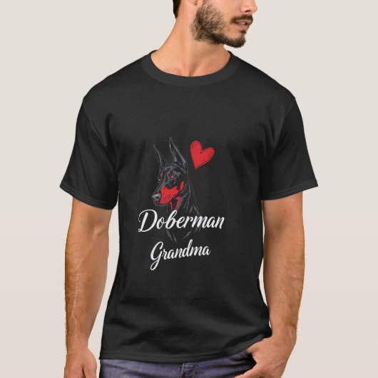 T-shirt Grand-mère Doberman (Devant)