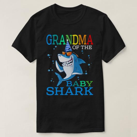 T-shirt Grand-mère Du Bébé Requin Anniversaire Brother Sha (Design devant)