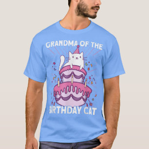 T-shirt Grand-mère du chat d'anniversaire Chat d'anniversa
