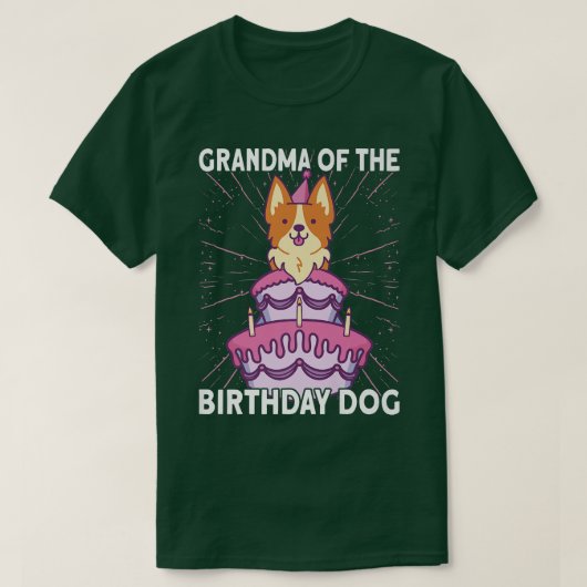 T-shirt Grand-Mère Du Chien D'Anniversaire Anniversaire Co (Design devant)