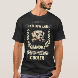 T-shirt Grand-Mère Du Laboratoire Jaune Comme Un Grand-Mèr