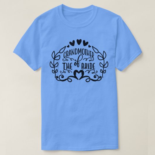 T-shirt Grand-Mère Du Mariage De La Fête Bride (Design devant)