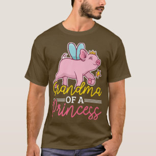 T-shirt Grand-mère d'une princesse avec un cochon Premium