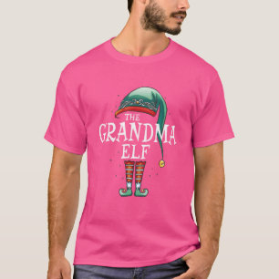 T-shirt Grand-mère Elf Christmas Matching Family Group Xm