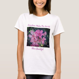 T-shirt Grand-mère est belle rose fleurs florales Nana