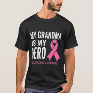 T-shirt Grand-mère est mon héros - Soutien contre le cance