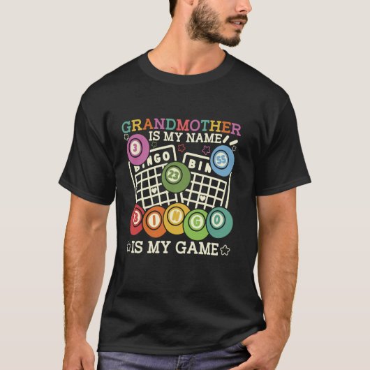 T-shirt Grand-Mère Est Mon Nom Bingo Est Mon Jeu Drôle Bin (Devant)