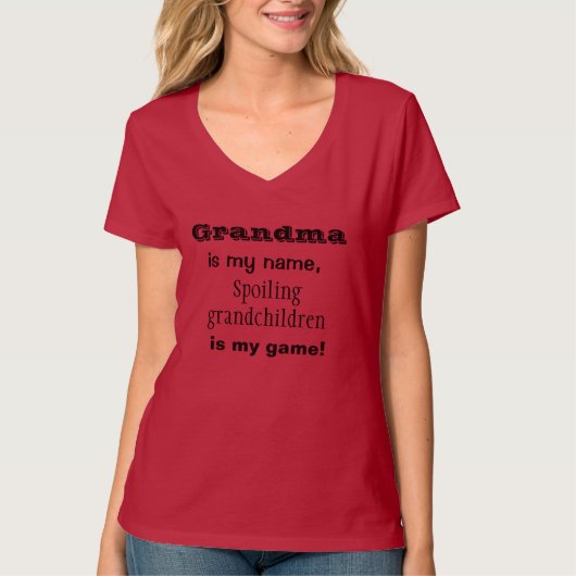 T-shirt Grand-mère est mon nom, Spoiling... Mesdames T Che (Devant)
